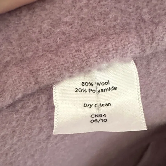 Talbots Lilac 80% Wool-Blend Coat - Size 4 - Picture 6 of 9